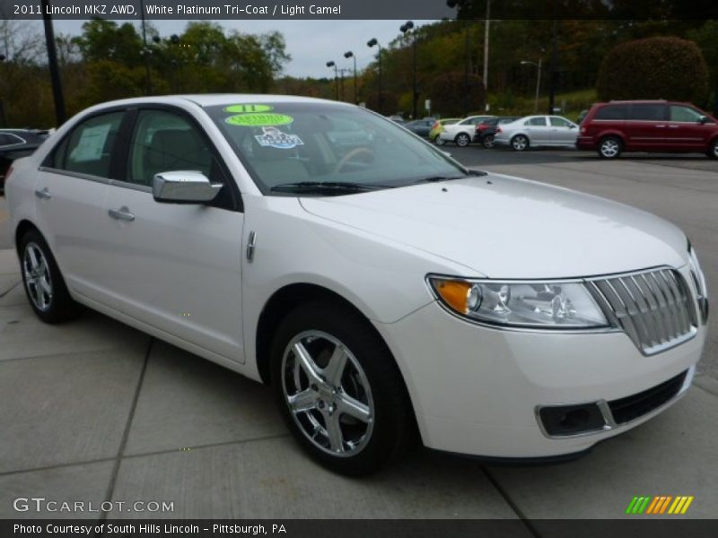White Platinum Tri-Coat / Light Camel 2011 Lincoln MKZ AWD