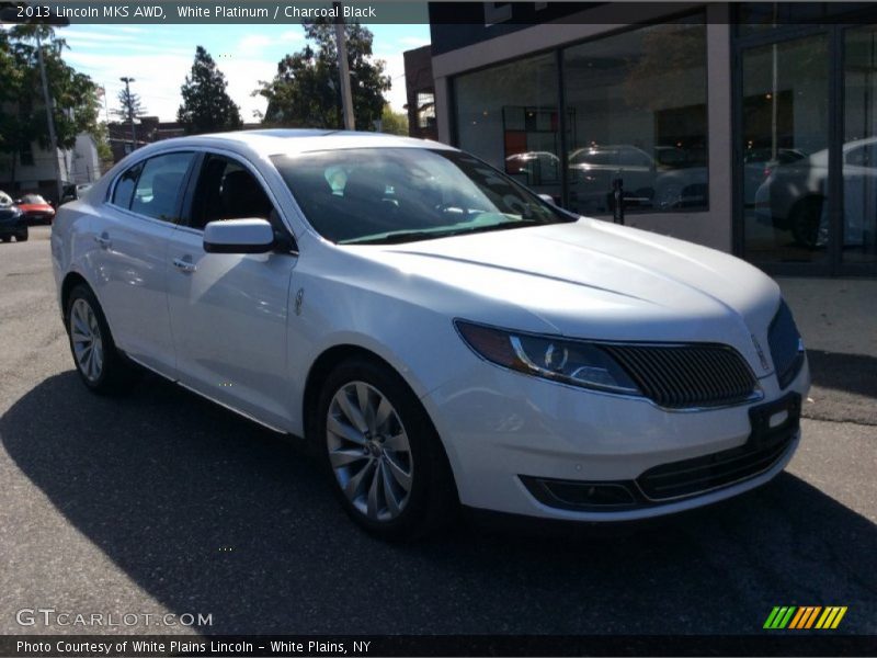 White Platinum / Charcoal Black 2013 Lincoln MKS AWD