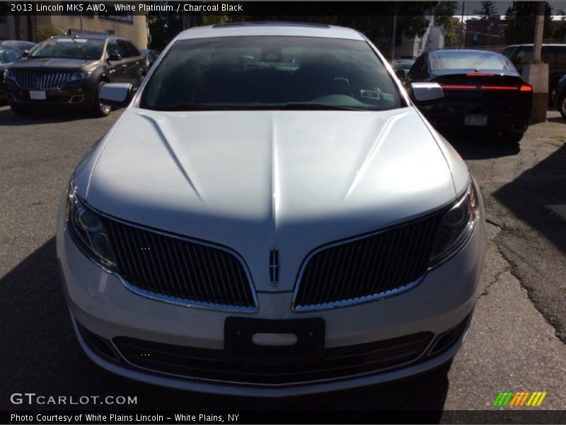 White Platinum / Charcoal Black 2013 Lincoln MKS AWD