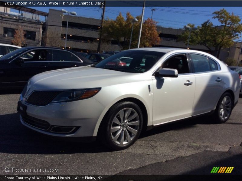 White Platinum / Charcoal Black 2013 Lincoln MKS AWD