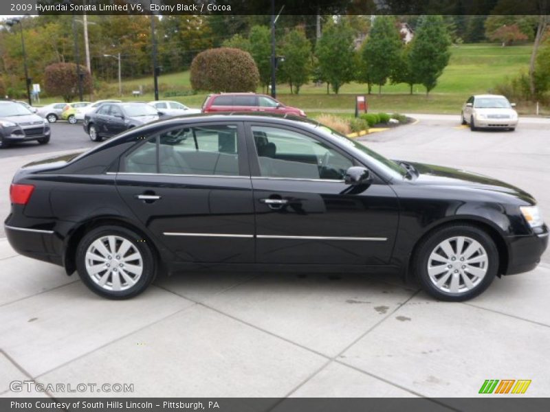 Ebony Black / Cocoa 2009 Hyundai Sonata Limited V6