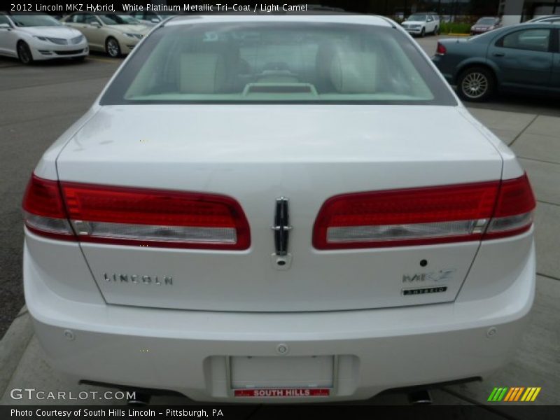 White Platinum Metallic Tri-Coat / Light Camel 2012 Lincoln MKZ Hybrid