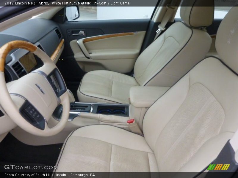 White Platinum Metallic Tri-Coat / Light Camel 2012 Lincoln MKZ Hybrid