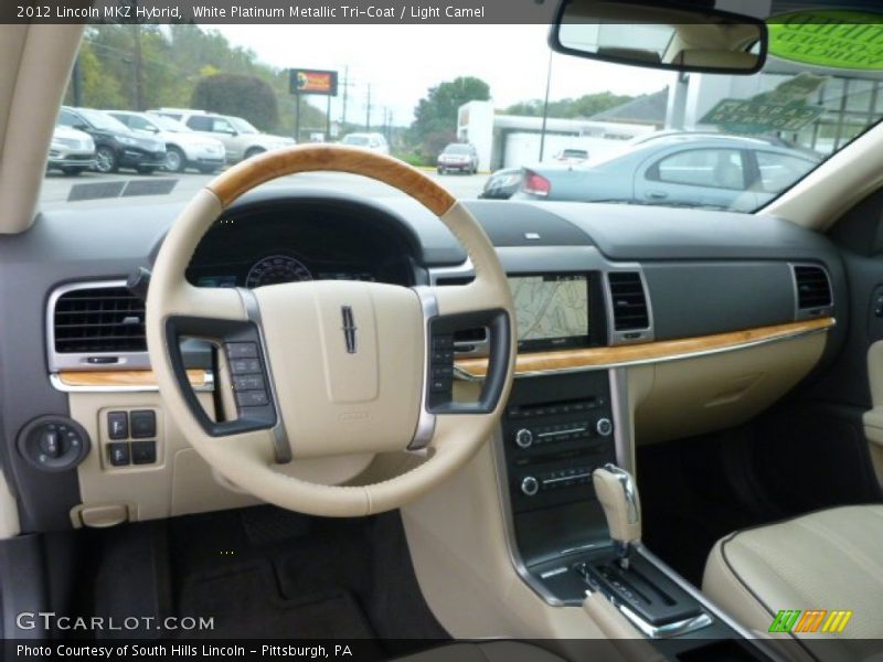 White Platinum Metallic Tri-Coat / Light Camel 2012 Lincoln MKZ Hybrid