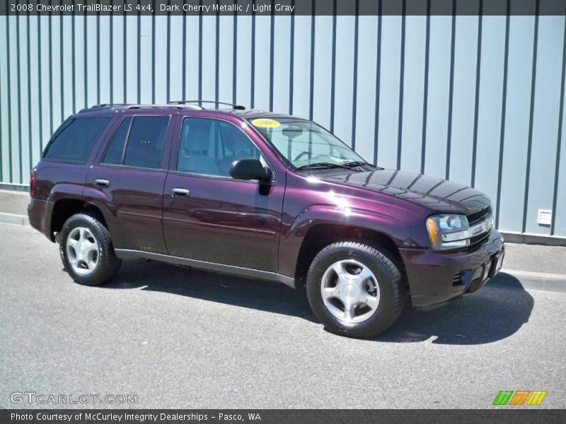 Dark Cherry Metallic / Light Gray 2008 Chevrolet TrailBlazer LS 4x4