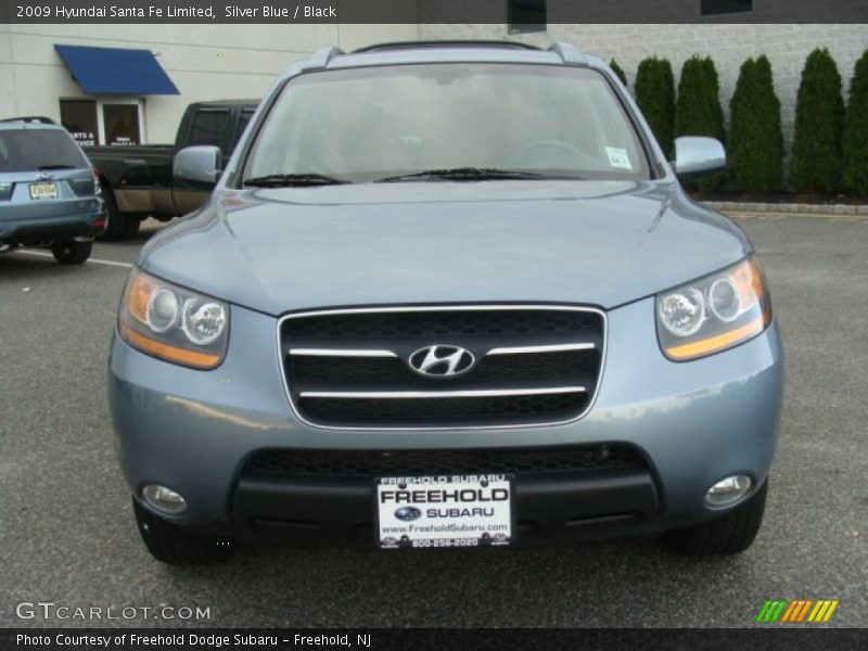 Silver Blue / Black 2009 Hyundai Santa Fe Limited