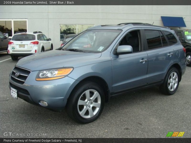 Silver Blue / Black 2009 Hyundai Santa Fe Limited