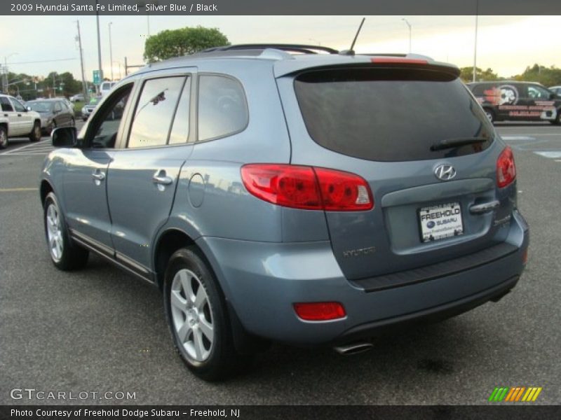 Silver Blue / Black 2009 Hyundai Santa Fe Limited