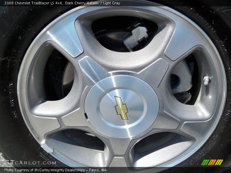 Dark Cherry Metallic / Light Gray 2008 Chevrolet TrailBlazer LS 4x4