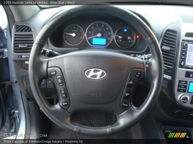 Silver Blue / Black 2009 Hyundai Santa Fe Limited