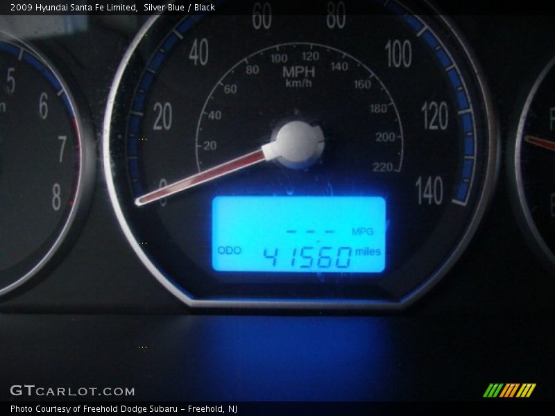 Silver Blue / Black 2009 Hyundai Santa Fe Limited
