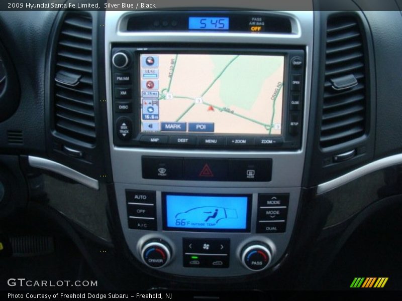 Silver Blue / Black 2009 Hyundai Santa Fe Limited