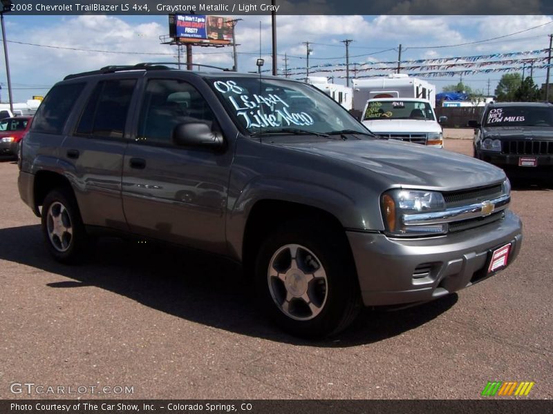 Graystone Metallic / Light Gray 2008 Chevrolet TrailBlazer LS 4x4