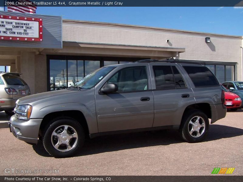Graystone Metallic / Light Gray 2008 Chevrolet TrailBlazer LS 4x4