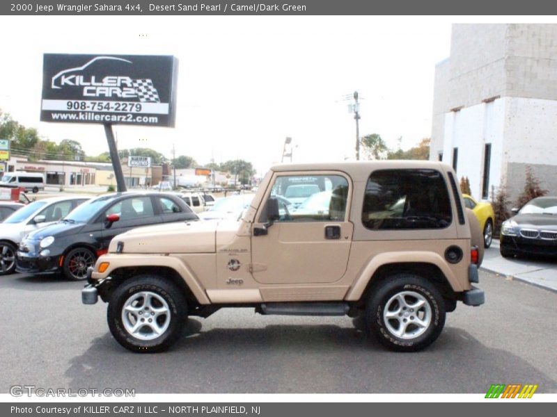 Desert Sand Pearl / Camel/Dark Green 2000 Jeep Wrangler Sahara 4x4