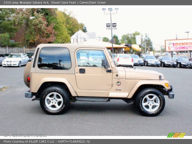 Desert Sand Pearl / Camel/Dark Green 2000 Jeep Wrangler Sahara 4x4