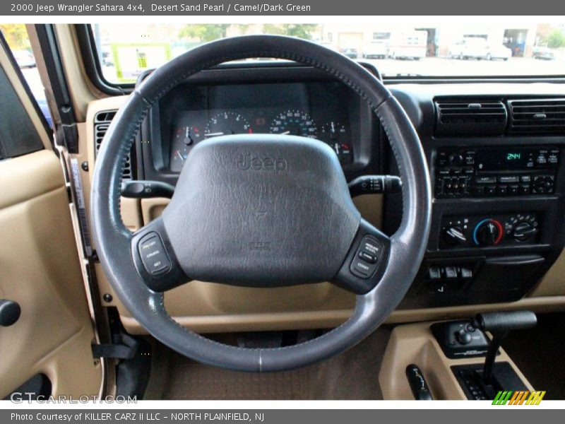 Desert Sand Pearl / Camel/Dark Green 2000 Jeep Wrangler Sahara 4x4