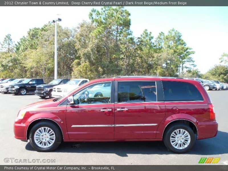 Deep Cherry Red Crystal Pearl / Dark Frost Beige/Medium Frost Beige 2012 Chrysler Town & Country Limited
