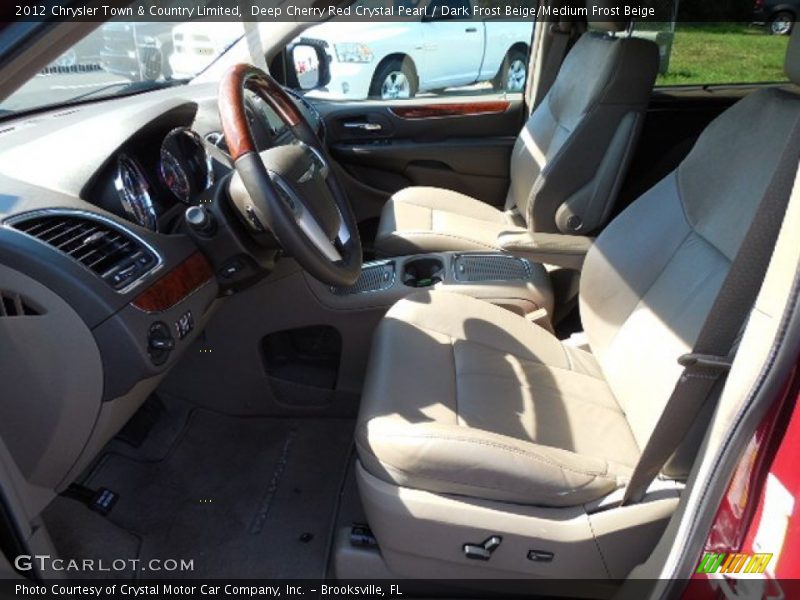 Deep Cherry Red Crystal Pearl / Dark Frost Beige/Medium Frost Beige 2012 Chrysler Town & Country Limited