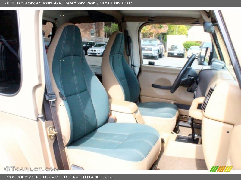 Desert Sand Pearl / Camel/Dark Green 2000 Jeep Wrangler Sahara 4x4