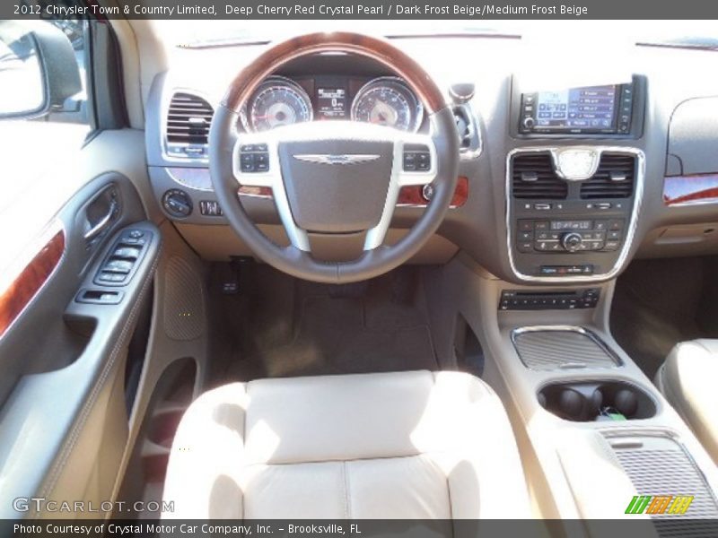 Deep Cherry Red Crystal Pearl / Dark Frost Beige/Medium Frost Beige 2012 Chrysler Town & Country Limited