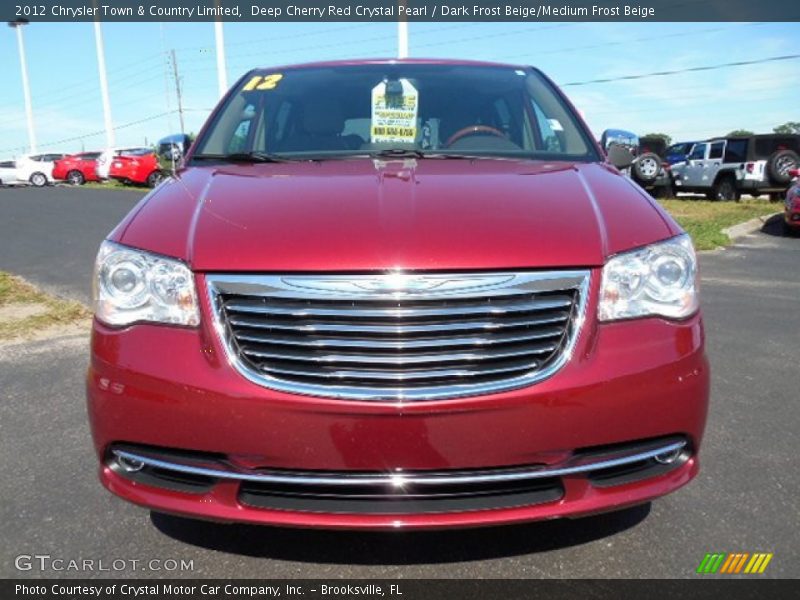 Deep Cherry Red Crystal Pearl / Dark Frost Beige/Medium Frost Beige 2012 Chrysler Town & Country Limited