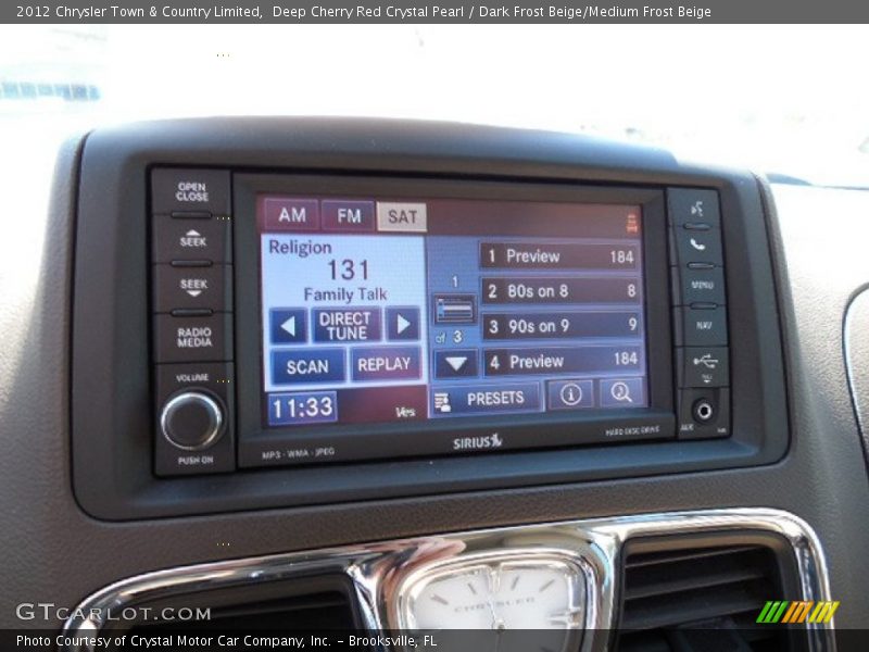 Deep Cherry Red Crystal Pearl / Dark Frost Beige/Medium Frost Beige 2012 Chrysler Town & Country Limited