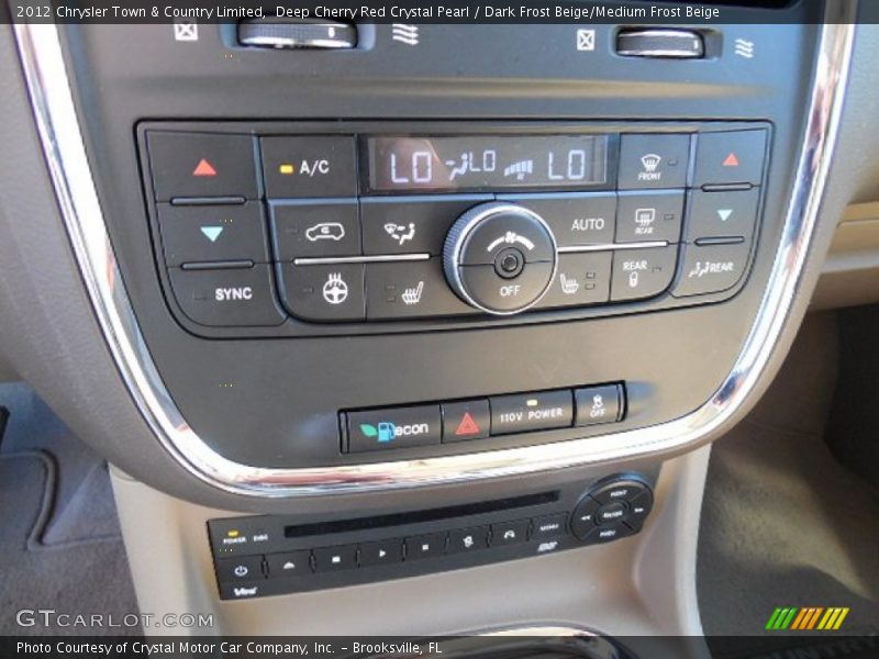 Deep Cherry Red Crystal Pearl / Dark Frost Beige/Medium Frost Beige 2012 Chrysler Town & Country Limited