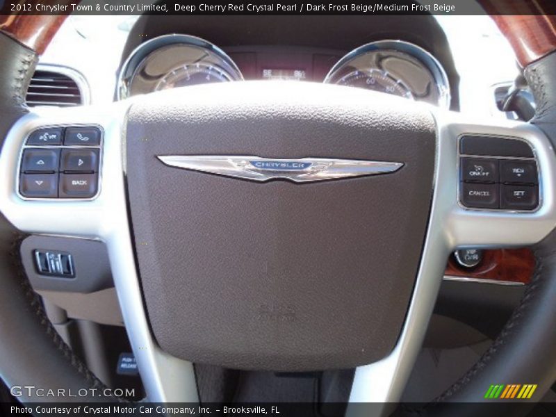 Deep Cherry Red Crystal Pearl / Dark Frost Beige/Medium Frost Beige 2012 Chrysler Town & Country Limited