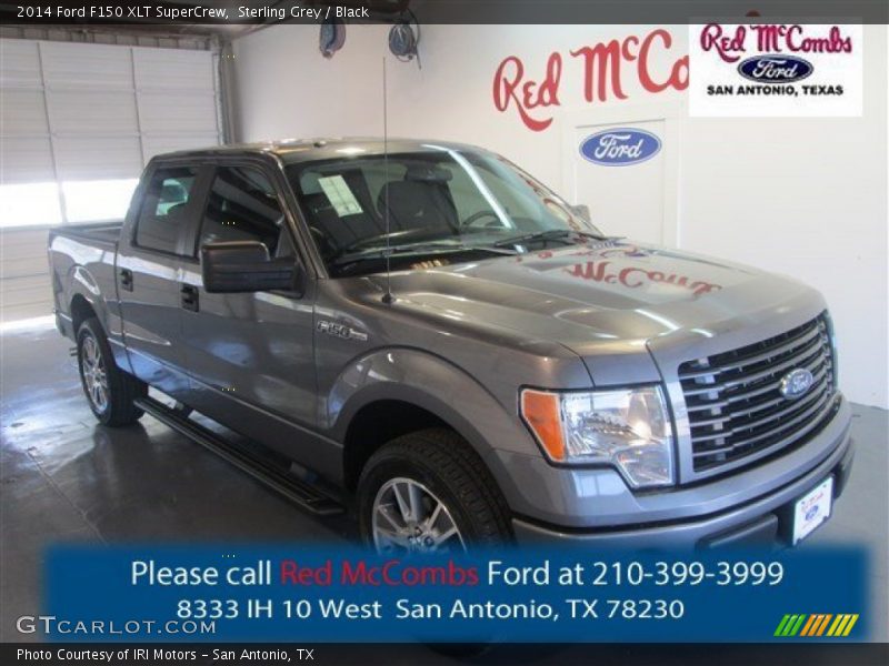 Sterling Grey / Black 2014 Ford F150 XLT SuperCrew
