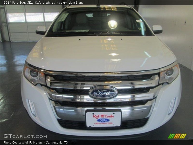 Oxford White / Medium Light Stone 2014 Ford Edge SEL