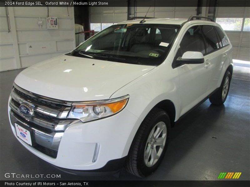 Oxford White / Medium Light Stone 2014 Ford Edge SEL