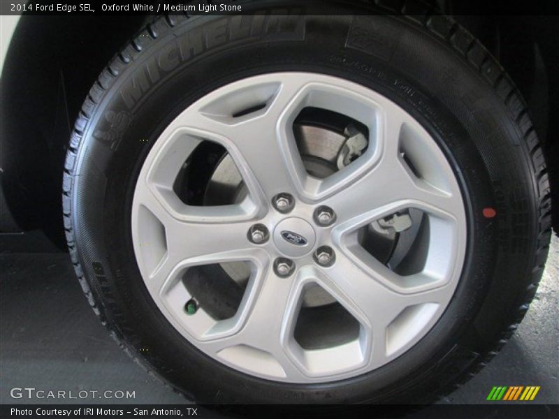 Oxford White / Medium Light Stone 2014 Ford Edge SEL