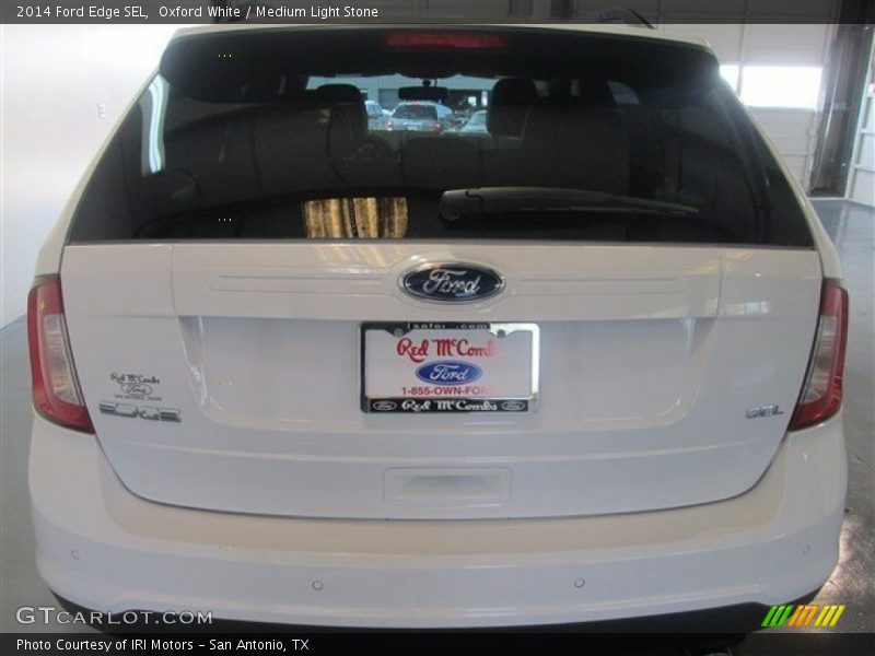 Oxford White / Medium Light Stone 2014 Ford Edge SEL