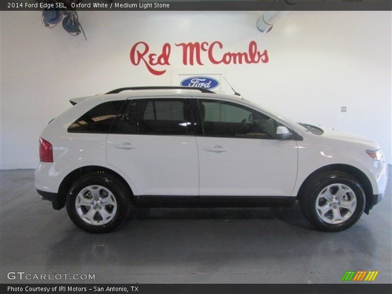 Oxford White / Medium Light Stone 2014 Ford Edge SEL