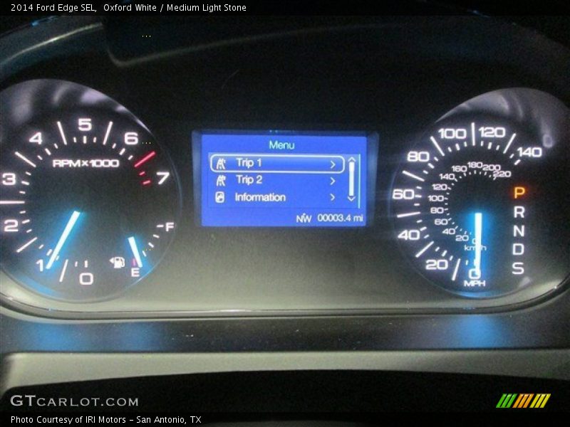 Oxford White / Medium Light Stone 2014 Ford Edge SEL