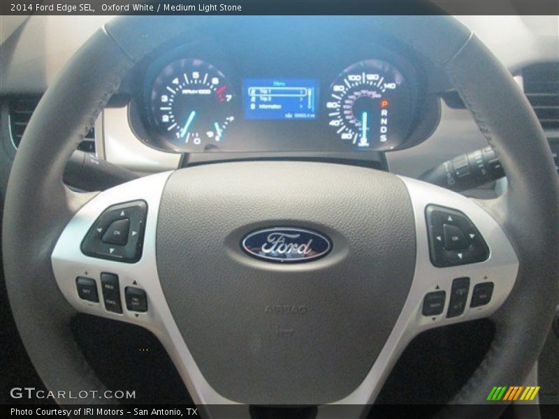 Oxford White / Medium Light Stone 2014 Ford Edge SEL