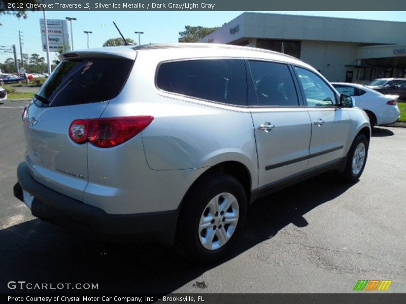 Silver Ice Metallic / Dark Gray/Light Gray 2012 Chevrolet Traverse LS