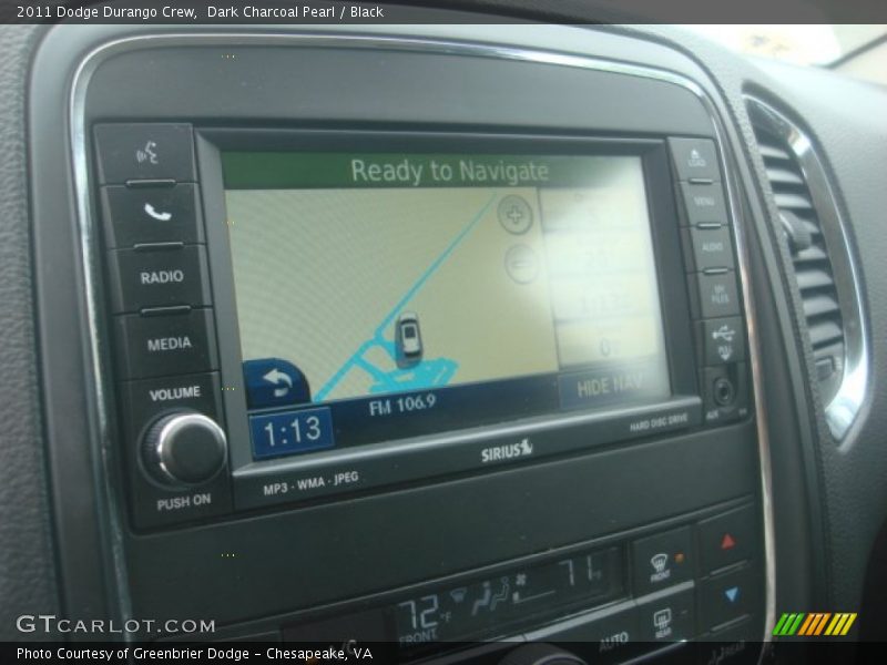 Dark Charcoal Pearl / Black 2011 Dodge Durango Crew