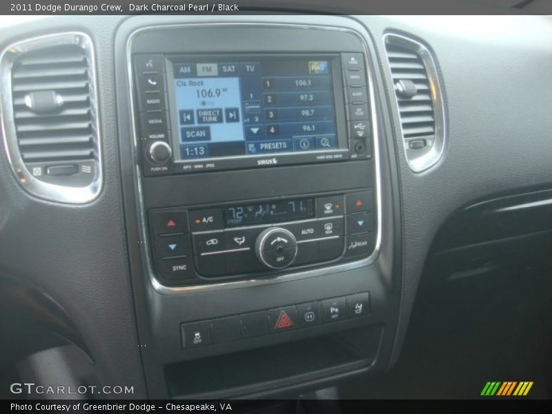 Dark Charcoal Pearl / Black 2011 Dodge Durango Crew