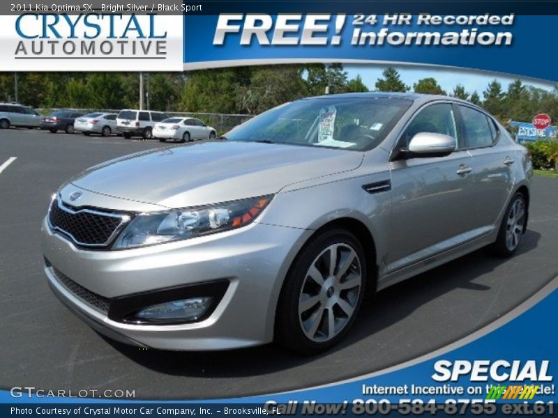 Bright Silver / Black Sport 2011 Kia Optima SX