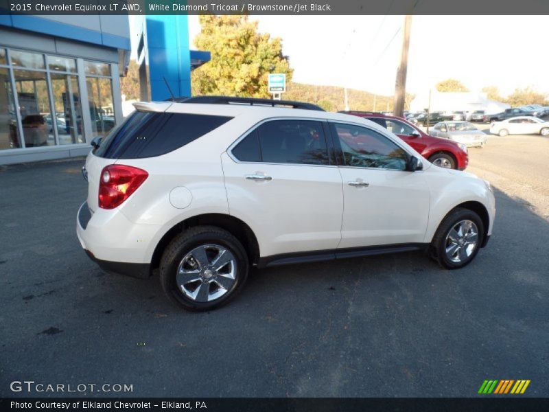 White Diamond Tricoat / Brownstone/Jet Black 2015 Chevrolet Equinox LT AWD