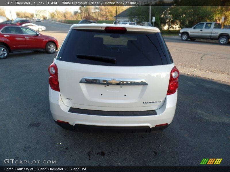 White Diamond Tricoat / Brownstone/Jet Black 2015 Chevrolet Equinox LT AWD