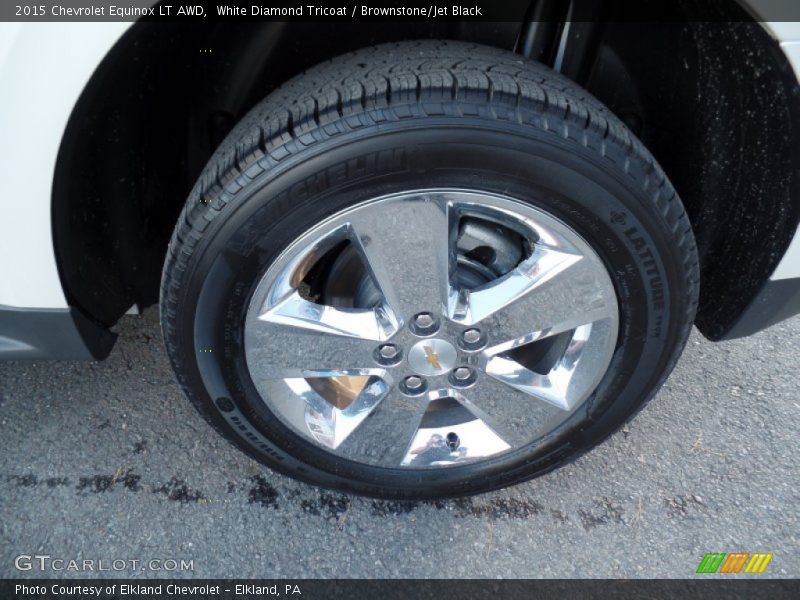 White Diamond Tricoat / Brownstone/Jet Black 2015 Chevrolet Equinox LT AWD