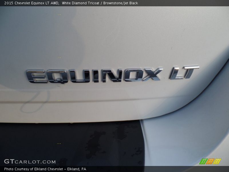 White Diamond Tricoat / Brownstone/Jet Black 2015 Chevrolet Equinox LT AWD