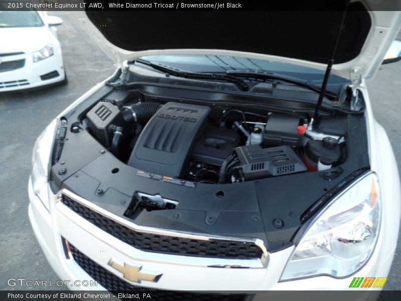 White Diamond Tricoat / Brownstone/Jet Black 2015 Chevrolet Equinox LT AWD