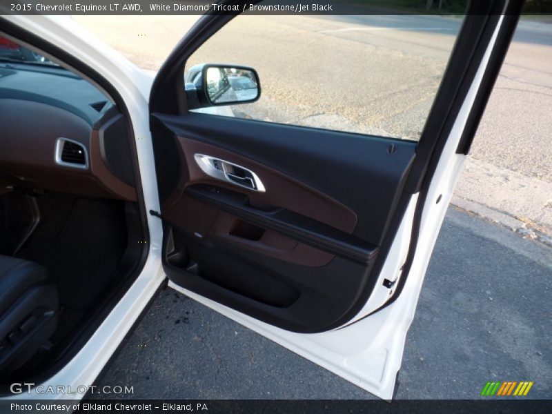 White Diamond Tricoat / Brownstone/Jet Black 2015 Chevrolet Equinox LT AWD