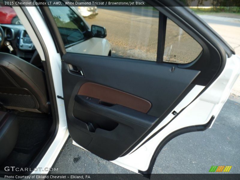 White Diamond Tricoat / Brownstone/Jet Black 2015 Chevrolet Equinox LT AWD
