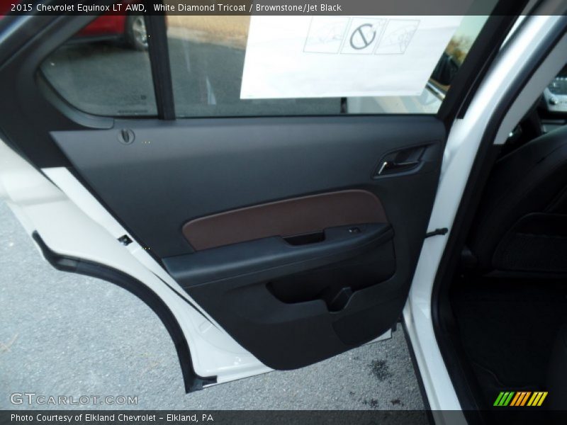 White Diamond Tricoat / Brownstone/Jet Black 2015 Chevrolet Equinox LT AWD