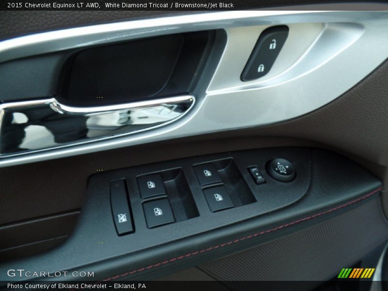 White Diamond Tricoat / Brownstone/Jet Black 2015 Chevrolet Equinox LT AWD